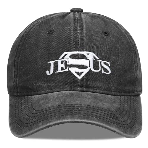Baseballkappe mit christlichem Jesus-Kreuz, verstellbar, gewaschen, Sport, Outdoor, Glaube, Hoffnung, Snapback, Schwarz, Einheitsgröße Baseballkappe mit christlichem Jesus-Kreuz, verstellbar, gewaschen, Sport, Outdoor, Glaube, Hoffnung, Snapback, Schwarz, Einheitsgröße von Jumsky