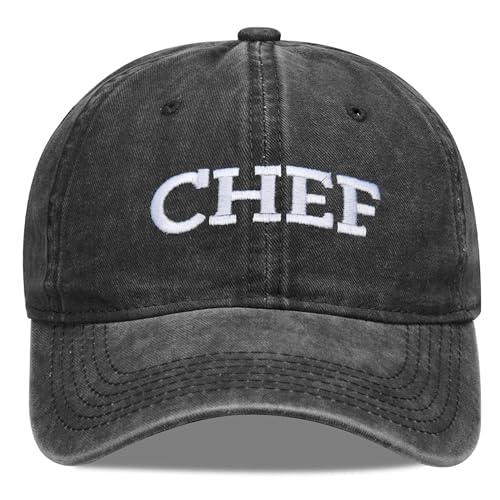 Jumsky Herren Chef Baseball Cap bestickt verstellbar Washed Dad Hat Snapback, Schwarz, Einheitsgröße Jumsky Herren Chef Baseball Cap bestickt verstellbar Washed Dad Hat Snapback, Schwarz, Einheitsgröße von Jumsky