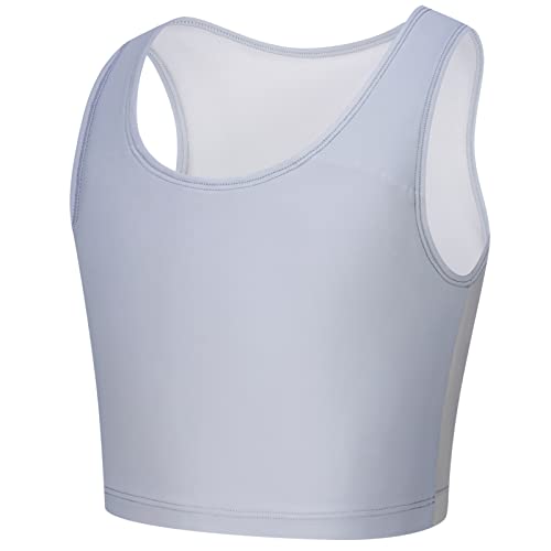 Jumwa Brust Binder Transgender FTM halb Pullover Tank Top Kompression BH für Damen, Grau, 3XL von Jumwa