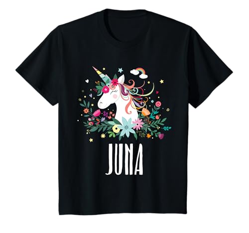 Einhorn Pferd Name Juna Mädchen Geschenk T-Shirt Einhorn Pferd Name Juna Mädchen Geschenk T-Shirt von Juna Name Einhorn Geschenk