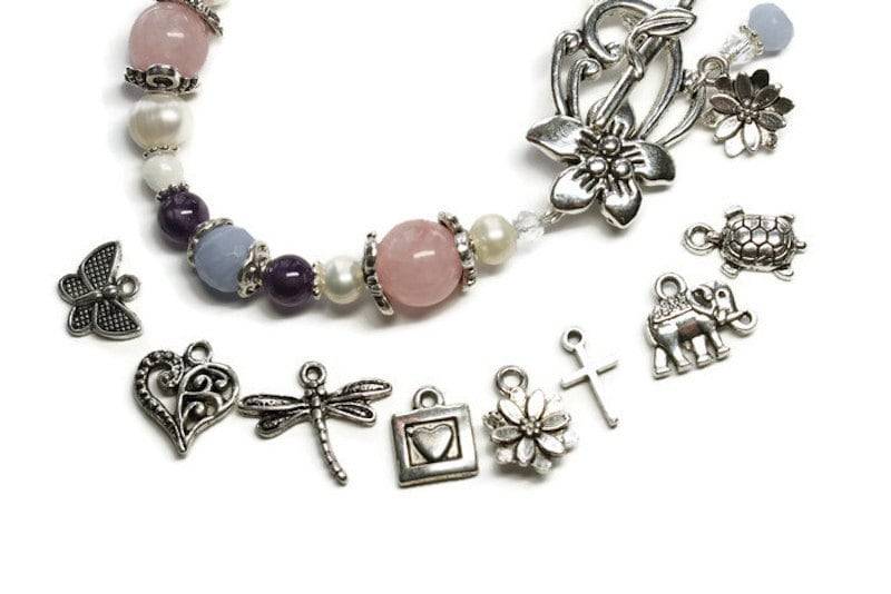 Fügen Sie Einen Charme - Silber Kokopelli, Elefant, Schmetterling, Schmetterling Geburtsstein Engel, Herz, Kreuz Mit Edelstein Baumeln Fügen Sie Einen Charme - Silber Kokopelli, Elefant, Schmetterling, Schmetterling Geburtsstein Engel, Herz, Kreuz Mit Edelstein Baumeln von JunaGems