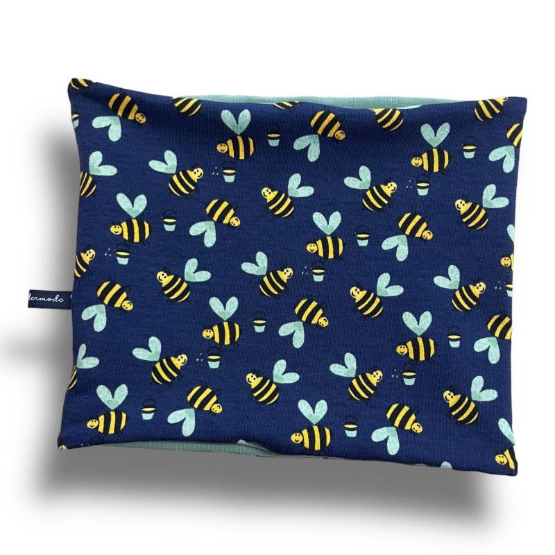 Loopschal "Bees" Loop Schal Tuch | Beaniemütze Passend Im Shop Juna Kindermode Bienen Biene Navy Dunkelblau Gelb Mint Baby Kind Kleinkind von JunaKindermodede