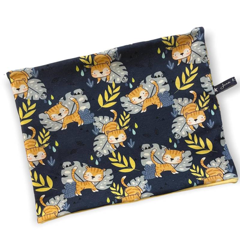 Loopschal "Skittishtigers" | Loop Schal Tuch Beaniemütze Passend Im Shop Juna Kindermode Tiger Dschungel Safari Grün Navy von JunaKindermodede