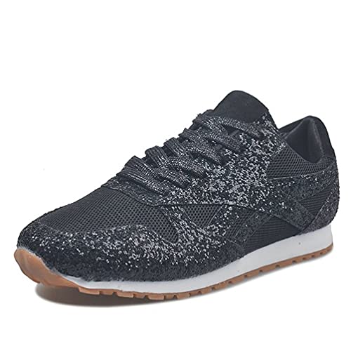 Schnürung Atmungsaktives Mesh Damen Sportschuhe rutschfeste Dämpfung Flache Freizeitschuhe Leichte Outdoor Laufschuhe von Jundao