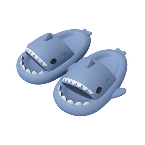 JuneJour Shark Slides Lustige Neueste Hai Hauschuhe Shark Slippers EVA Damen Heern Weich Open Toe rutschfest Badelatchen Badeschuhe Schlappen Slides Strand Indoor Outdoor von JuneJour