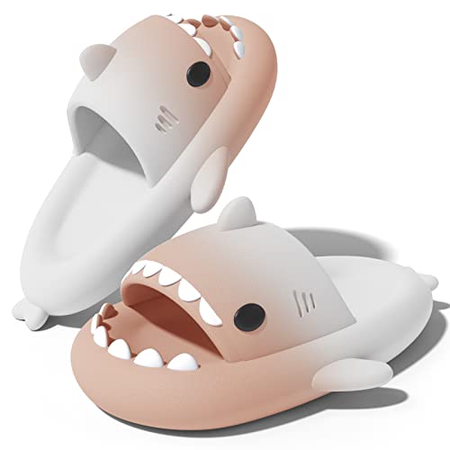 JuneJour Shark Slides Niedliche Hai Hauschuhe für Damen Heern Shark Slippers EVA Open Toe Weich rutschfest Badelatchen Schlappy Schlappen Slides Strand Sommer von JuneJour