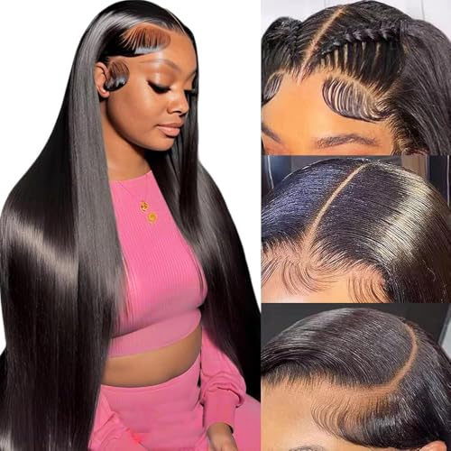 Junemet 24 Zoll Perücke Echthaar 200% Dichte HD Lace Human Hair Wig Straight Perücke Damen Echthaar 13x4 Glueless Human Hair for Women Brazilian Lace front Wig Pre Plucked Natürliche Farbe (61cm) Junemet 24 Zoll Perücke Echthaar 200% Dichte HD Lace Human Hair Wig Straight Perücke Damen Echthaar 13x4 Glueless Human Hair for Women Brazilian Lace front Wig Pre Plucked Natürliche Farbe (61cm) von JuneMet