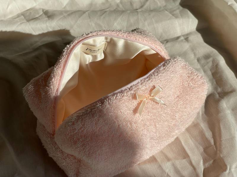 Rosa Make Up Bag Aus Frottee | Kosmetiktasche Beauty Case| Tasche Kulturtasche Schminktasche Kulturbeutel |Terry Rosa Make Up Bag Aus Frottee | Kosmetiktasche Beauty Case| Tasche Kulturtasche Schminktasche Kulturbeutel |Terry von JuneTheLittleStudio