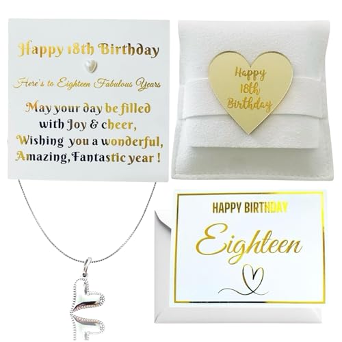 Junells Geschenk zum 18. Geburtstag für Mädchen, Herz-Halskette, Geschenk zum 18. Geburtstag, Geschenk für Freundin, Schwester, Mädchen, Tochter, Enkelin, Nichte, achtzehnter Geburtstag Junells Geschenk zum 18. Geburtstag für Mädchen, Herz-Halskette, Geschenk zum 18. Geburtstag, Geschenk für Freundin, Schwester, Mädchen, Tochter, Enkelin, Nichte, achtzehnter Geburtstag von Junells