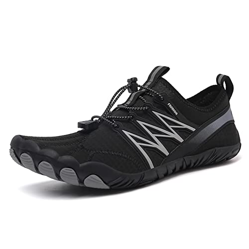 Junerain Barfussschuhe Herren Damen Zehenschuhe Schnelltrocknende Atmungsaktive Trekking-Watschuhe Herren Aquaschuhe Fitnessschuhe Damen Strandschuhe Schwimmschuhe Wassersportschuhe von Junerain