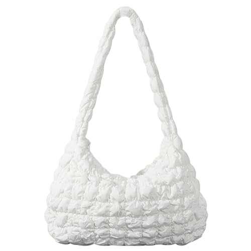 Junerain Frauen gesteppte Umhängetasche Leicht - Mode Halbmond Tasche mit großer Kapazität for Alltag & Dating von Junerain