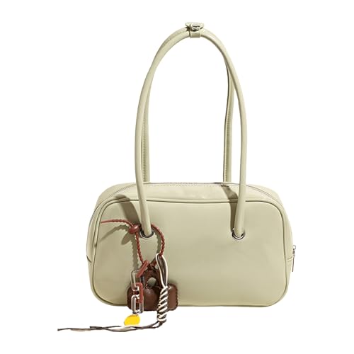 Junerain PU Leder Umhängetasche Modendasche mit Anhänger for Frauen Mädchen (grün) von Junerain