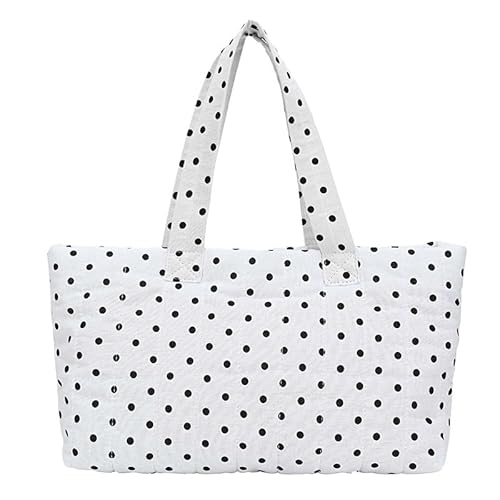 Junerain Polka Dot Handtasche Top Griff schläfrige Geldbeutel for Frauen Mädchen (weiß) von Junerain