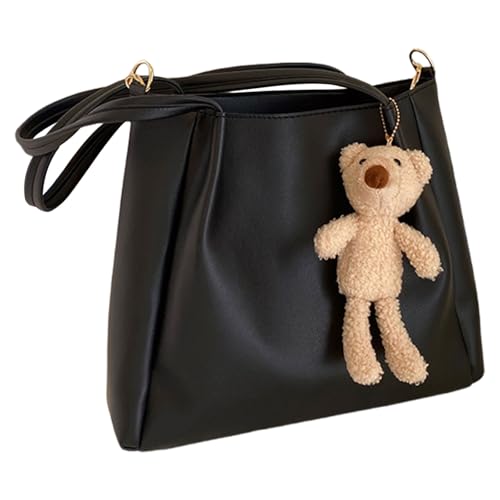 PU Leder Umhängetasche Korean Styles Umhängetasche for tägliche Reise (schwarz) von Junerain