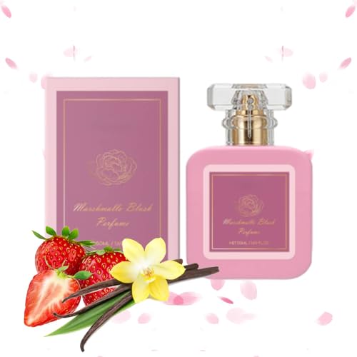 Zartes Pink Blush Damenparfüm mit sinnlichem Erdbeer-Vanille-Duft 50ml Körperöl, Lang anhaltender Duft for Frauen und Männer, Perfektes Date-Parfüm von Junerain