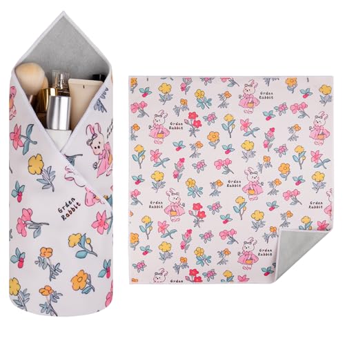 Junesters Selbstklebende Make-up-Tasche aus magischem Stoff, faltbare Kosmetiktasche, Make-up-Organizer-Tasche, modische Kameralinsen-Tasche, tragbare Reise-Make-up-Tasche, Geschenk für Mädchen und von Junesters