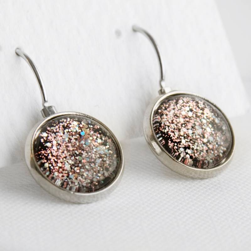 Zauberspiegel Ohrringe in Silber - Pink & Multicolor Zauberspiegel Ohrringe in Silber - Pink & Multicolor von JunestoneMarket
