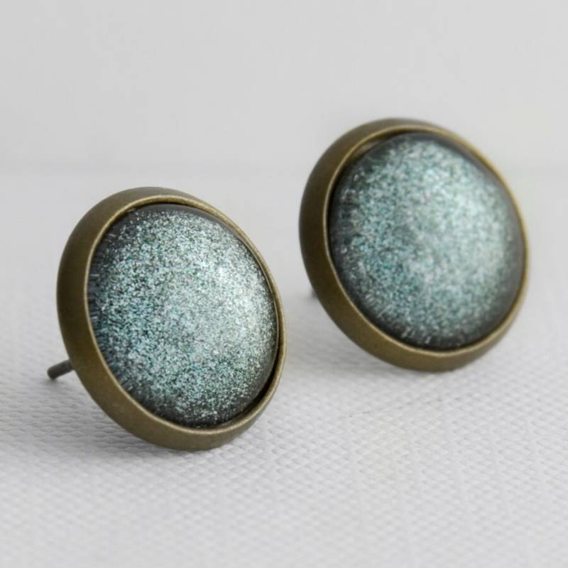 stormy Days Post Ohrringe in Antiker Bronze - Graue Schimmer Ohrstecker, Gewitterwolken, Glitter Ohrstecker stormy Days Post Ohrringe in Antiker Bronze - Graue Schimmer Ohrstecker, Gewitterwolken, Glitter Ohrstecker von JunestoneMarket