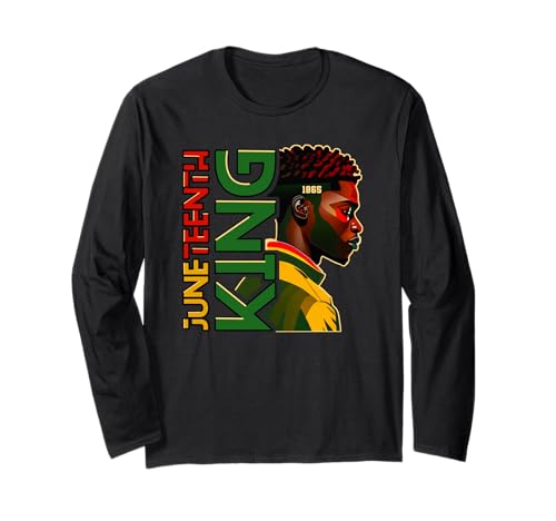 Juneteenth Black King, Juneteenth Shirt für Herren, Schwarz Herren Langarmshirt Juneteenth Black King, Juneteenth Shirt für Herren, Schwarz Herren Langarmshirt von Juneteenth Shirts
