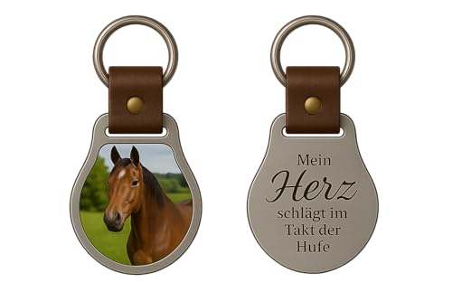 Jung Edelstahl Design – Personalisierter Schlüsselanhänger mit Foto & Gravur – Herz mit Hundepfote aus Edelstahl & Lederband – Geschenk für Tierliebhaber z.B. Katzenfans (Tropfen, braun) von Jung Edelstahl Design