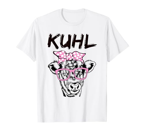 Kuh mit rosa Sonnenbrille & Schleife Bauer Kuh Damen T-Shirt Kuh mit rosa Sonnenbrille & Schleife Bauer Kuh Damen T-Shirt von Jungbauer Bauern Landwirt Geschenk Ideen