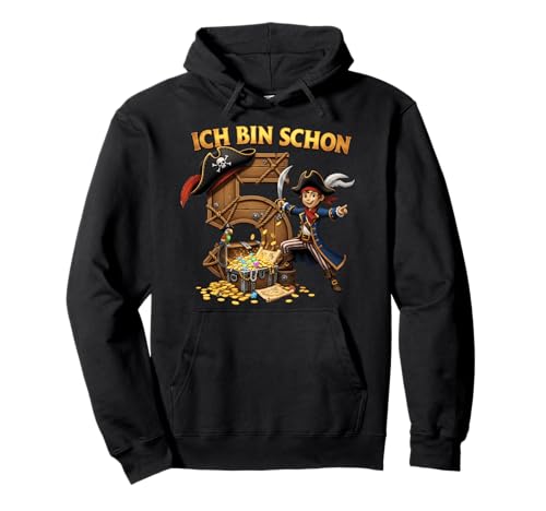 5th Birthday Pirate Decoration 5 Years Boy Outfit Pirate Pullover Hoodie von Junge 5 Jahre Pirat Piraten Party Geburtstag Tee