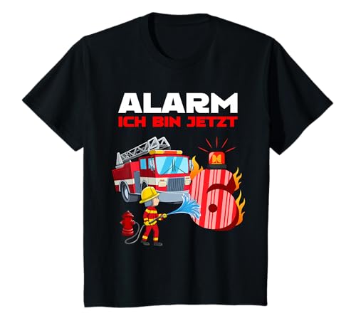 Kinder 6 Geburtstag Feuerwehr - 6 Jahre Junge T-Shirt Kinder 6 Geburtstag Feuerwehr - 6 Jahre Junge T-Shirt von Junge Geschenk Feuerwehr Geburtstag Ich bin 6