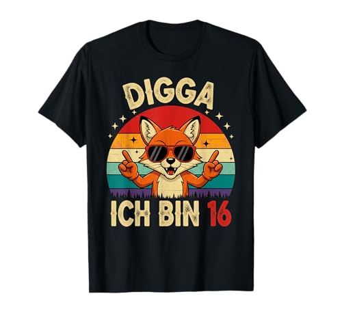 Digga I Am Sixteen 16th Birthday Boy T-Shirt Digga I Am Sixteen 16th Birthday Boy T-Shirt von Junge Geschenkeideen 16. Geburtstag Outfit