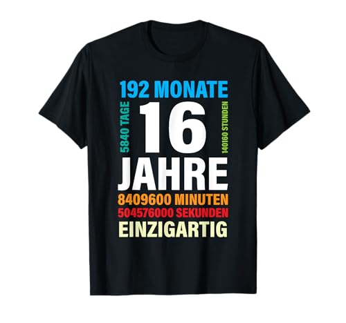 16. Geburtstag Junge Mädchen Geschenk Endlich 16 Jahre T-Shirt 16. Geburtstag Junge Mädchen Geschenk Endlich 16 Jahre T-Shirt von Junge Mädchen 16. Geburtstag Geschenke Endlich 16