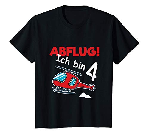 Kinder Ich bin 4 Jahre Hubschrauber Jungen 4. Geburtstag T-Shirt Kinder Ich bin 4 Jahre Hubschrauber Jungen 4. Geburtstag T-Shirt von Jungen 4. Geburtstag Helikopter Geschenk