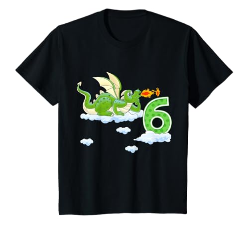 6. Geburtstag Drache Jungen Geburtstag 6 Jahre alt T-Shirt 6. Geburtstag Drache Jungen Geburtstag 6 Jahre alt T-Shirt von Jungen Drachen Ritter Geschenk sechsten Geburtstag