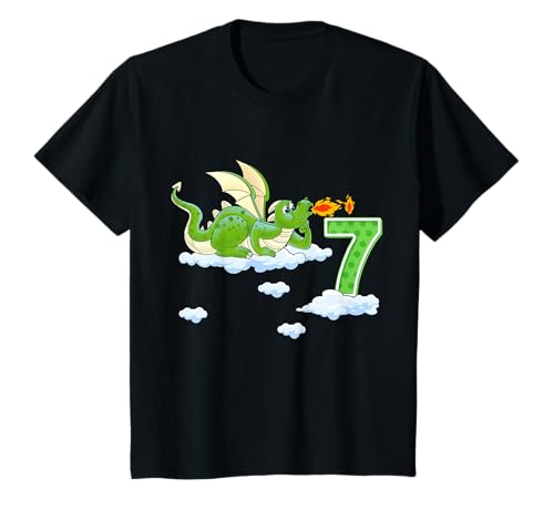7. Geburtstag Drache Jungen Geburtstag 7 Jahre alt T-Shirt 7. Geburtstag Drache Jungen Geburtstag 7 Jahre alt T-Shirt von Jungen Drachen Ritter Geschenk siebten Geburtstag