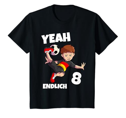 Junge 8. Geburtstag Geburtstagsshirt 8 Jahre Jungen Fußball T-Shirt Junge 8. Geburtstag Geburtstagsshirt 8 Jahre Jungen Fußball T-Shirt von Jungen Geburtstag Geschenk & Geburtstagsshirt Kind
