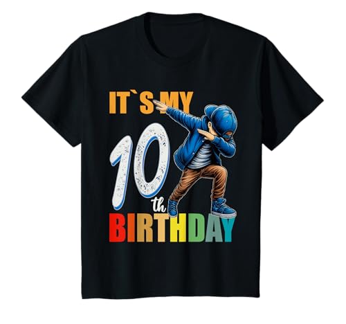 Kinder Jungen Dabbing BÄÄM Ich bin 10 - Es ist mein 10. Geburtstag T-Shirt von Jungen Geschenke zum 10. Geburtstag