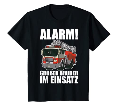 Kinder Alarm - Großer Bruder Im Einsatz | Jungen Feuerwehr T-Shirt von Jungen Geschwister Feuerwehr Designs