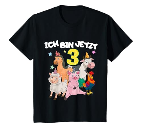 3. Geburtstag Jungen Traktor Ich Bin Jetzt 3 Jahre Bauernhof T-Shirt von Jungen Tiere & Traktor Geschenk dritten Geburtstag