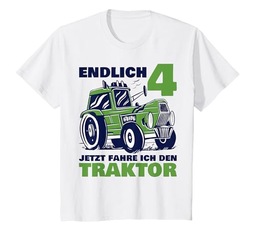 Kinder 4. Geburtstag Trecker | 4 Jahre Jungen Traktor T-Shirt Kinder 4. Geburtstag Trecker | 4 Jahre Jungen Traktor T-Shirt von Jungen Traktor Designs Zum Kindergeburtstag
