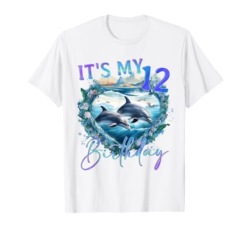 Jungen & Mädchen 12. Geburtstag, 12 Jahre Delfine Design T-Shirt Jungen & Mädchen 12. Geburtstag, 12 Jahre Delfine Design T-Shirt von Jungen & Mädchen schönes Geburtstags Design