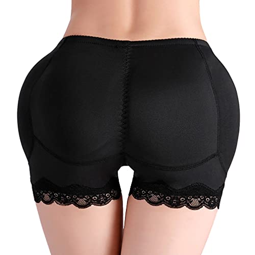 Damen Butt Lifter Unterhose Hüfte Push Up Hose Plus Size Gepolstert Miderhose Bodyshaper Slip Padded Unterhose Hip Enhancer Miederpants Seamless Unterhose Shapewear Padded Miederslip (Schwarz,M) von Jungerhouse