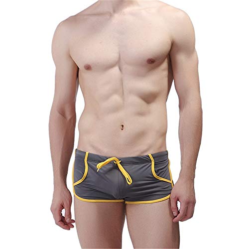 Herren Sport Badehose, Beachwear Badeshorts Jungen Swim Kurze Shorts,Schwimmshorts Badeanzug Brief Schnelltrocknend Beachshorts Boardshorts Strand Trainingshose S-XL (grau,L) von Jungerhouse