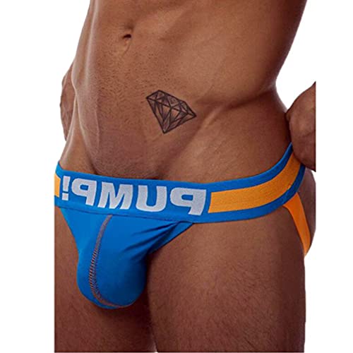 Herren String Unterwäsche Männer Jockstrap Unterhose Baumwolle Jock Strap Push Up G-String Slips Gay Suspensorium Tanga Dessous Briefs Atmungsaktiv Thong Zeige Die Hüften (M,Orange) von Jungerhouse