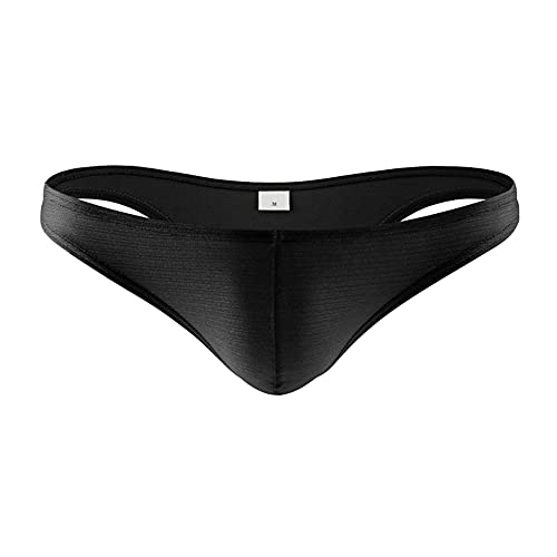 Jungerhouse Herren Mini Slips Baumwolle G-Strings Männer Tanga Mini Wrestling Slip Dessous Low Rise Sexy Unterwäsche Schlüpfer Einfarbig (schwarz,L) von Jungerhouse