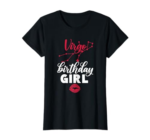 THIS GIRL WAS BORN A QUEEN VIRGO T-Shirt THIS GIRL WAS BORN A QUEEN VIRGO T-Shirt von Jungfrauhoroskop Sternzeichen Damen Mädchen Tshirt