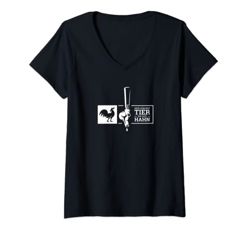 Damen Mein Lieblingstier ist der Zapfhahn Bier Fest T-Shirt mit V-Ausschnitt Damen Mein Lieblingstier ist der Zapfhahn Bier Fest T-Shirt mit V-Ausschnitt von Junggesellen Abschied Zapfhahn