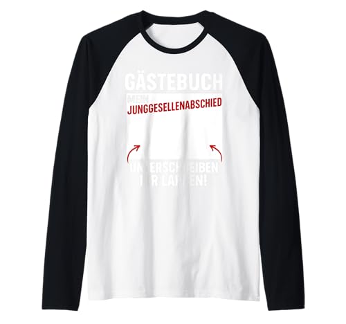 Bräutigam Gästebuch JGA Männer Junggesellenabschied Raglan von Junggesellenabschied Bräutigam JGA Gästebuch