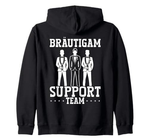 Bräutigam Support Team Junggesellenabschied Hochzeit Herren Kapuzenjacke von Junggesellenabschied Feiern Spaß Freunde Männer