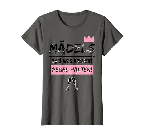MÄDELS EGAL WAS PASSIERT, PEGEL HALTEN! JGA PARTY VINTAGE T-Shirt von Junggesellenabschied Frauen Shirts