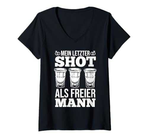 Damen JGA Team Bräutigam Junggesellenabschied T-Shirt mit V-Ausschnitt Damen JGA Team Bräutigam Junggesellenabschied T-Shirt mit V-Ausschnitt von Junggesellenabschied Gruppe Poltern