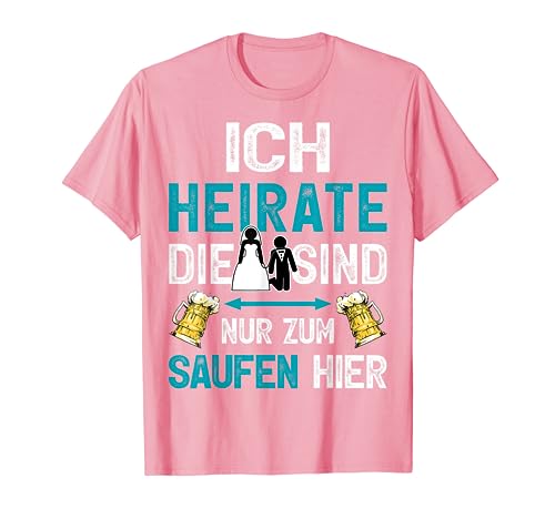 Bräutigam Kostüm Junggesellenabschied Männer Tshirt JGA Mann T-Shirt von Junggesellenabschied Männer T-Shirt Saufen