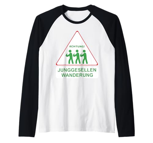 Herren Achtung Junggesellen Wanderung JGA Warnung Raglan Herren Achtung Junggesellen Wanderung JGA Warnung Raglan von Junggesellenabschied Spaß Geschenk